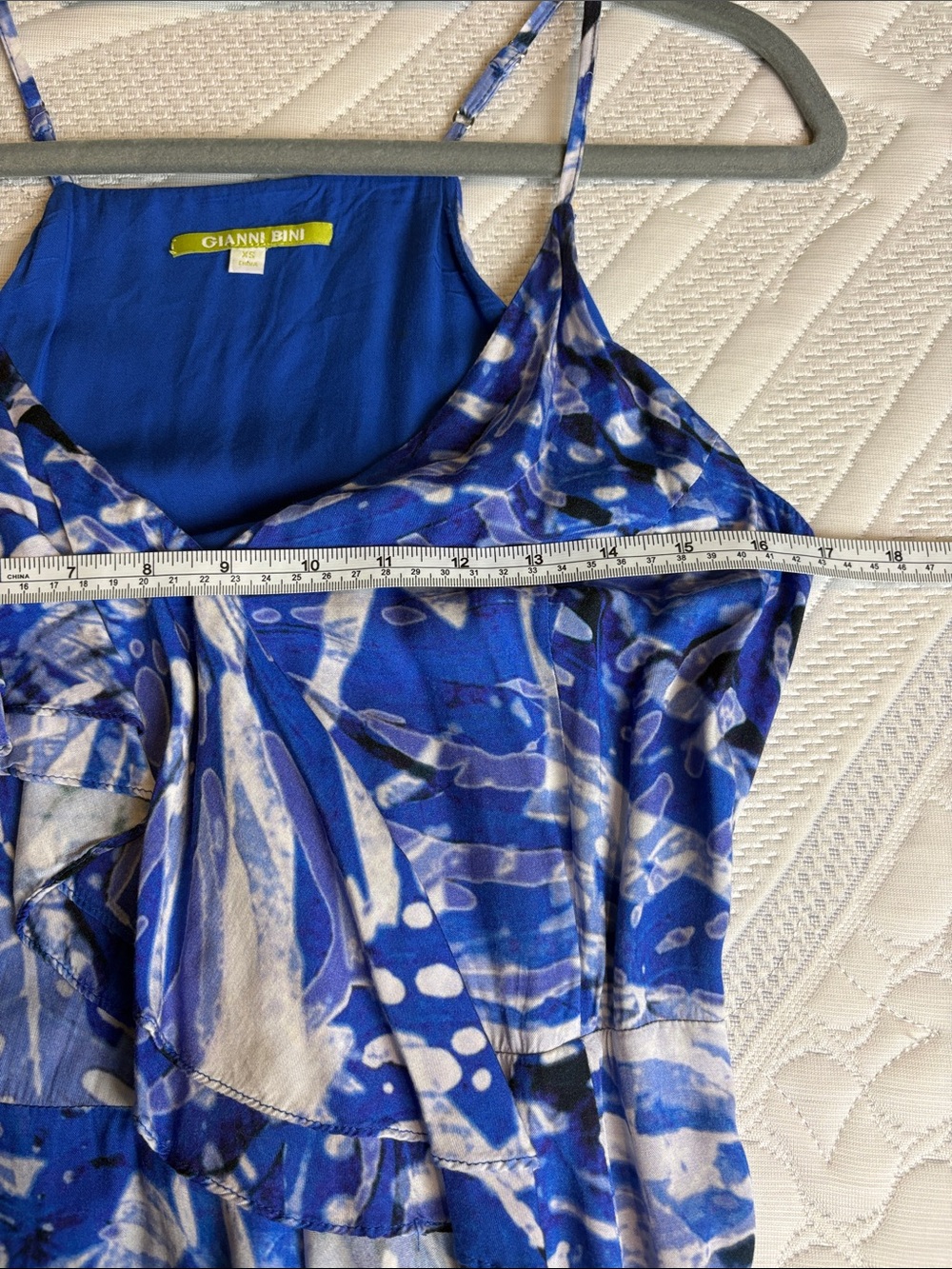 Blue Gianni Bini XS lined wrap dress - Picture 6 of 6